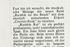 Presse – Rumble On The Beach Archiv - AZ Frankfurt - 1987
