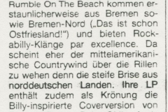 Presse – Rumble On The Beach Archiv - zitty - 1987