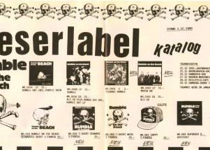 Ausschnitt, Weser Label Katalog von 1989 !