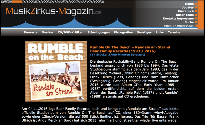 Presse – Randale Am Strand- Rumble on The Beach – musikzikus-